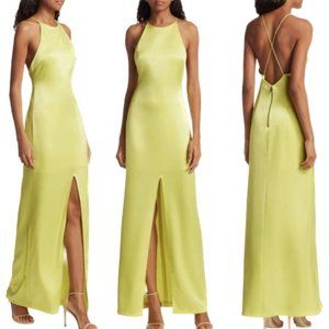 Alice + Olivia Yellow Silk Gown size 14